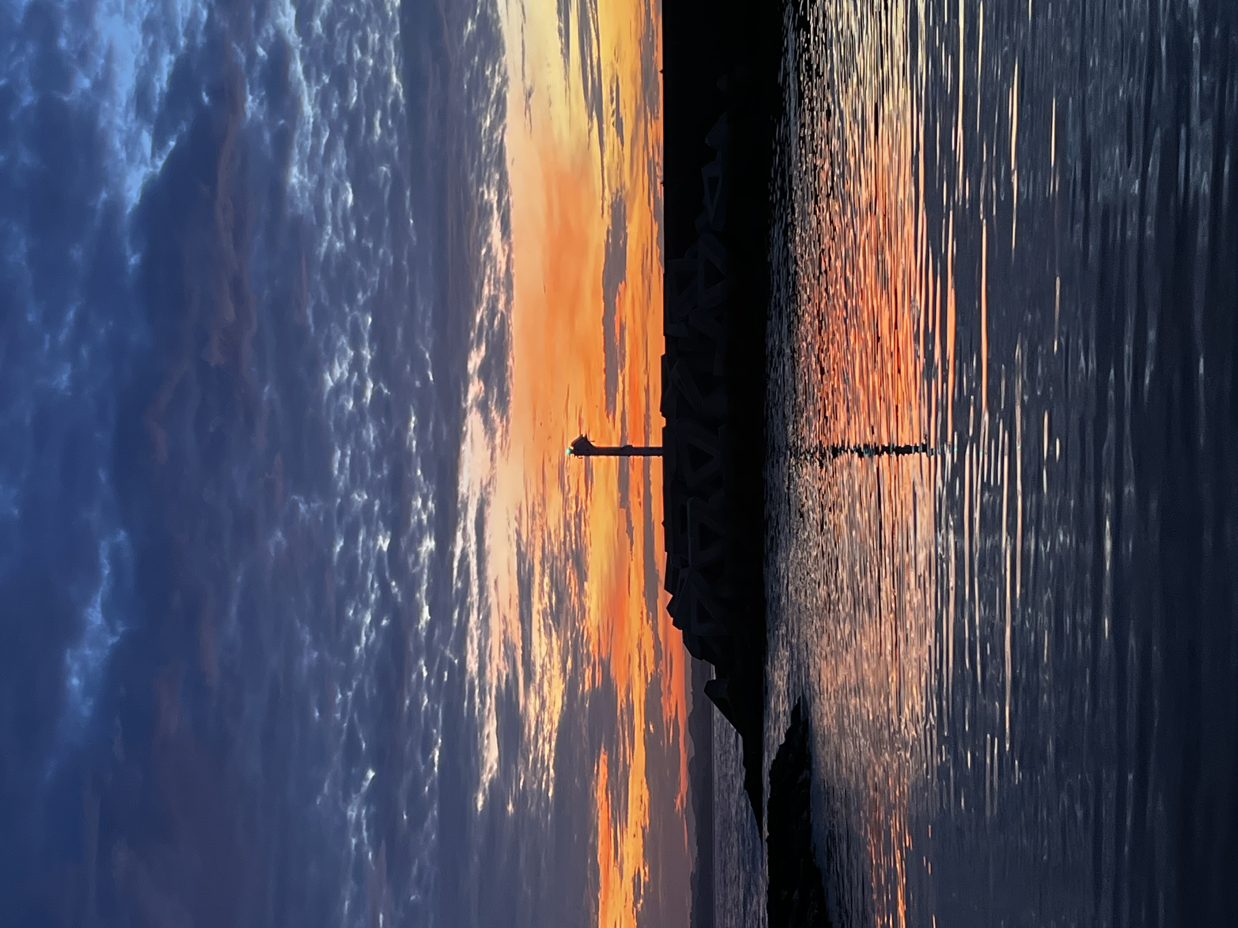 デッキから見る朝の風景